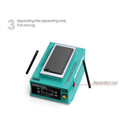 RF4 PEACE Vacuum Separator Machine 7-inch Mobile Phone Screen Mid Frame Removal LCD Separator Kit