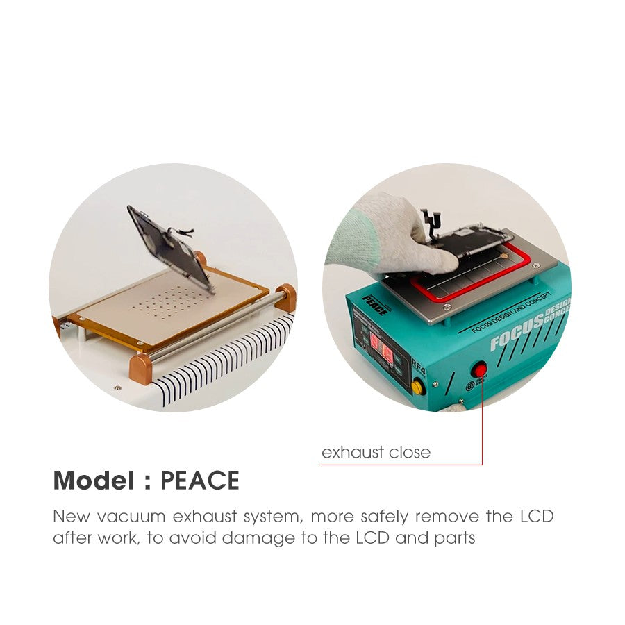 RF4 PEACE Vacuum Separator Machine 7-inch Mobile Phone Screen Mid Frame Removal LCD Separator Kit