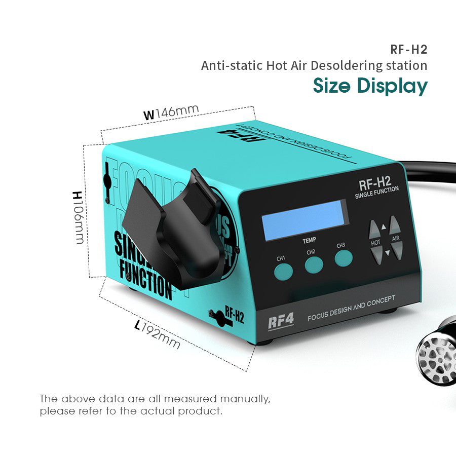 RF4 RF-H2 1000W SMD BGA Hot Air Gun Soldering Station Digital Display Intelligent BGA Rework Station