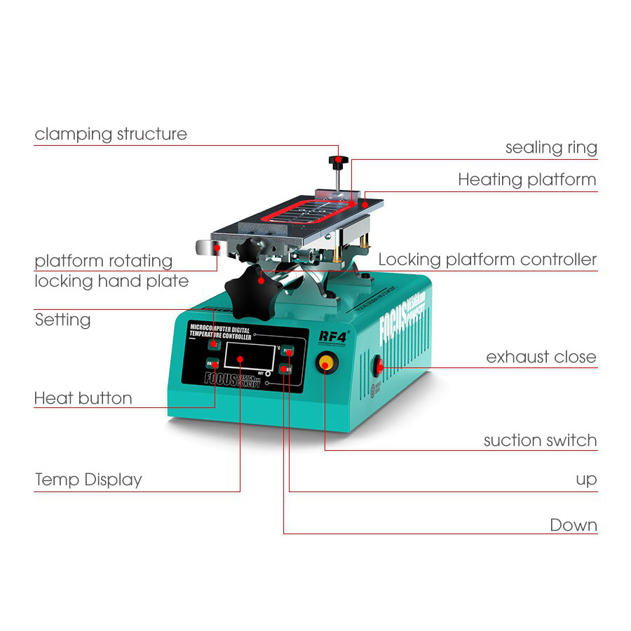 RF4 FREEDOM Vacuum Separator Machine Phone Touch Screen LCD Separator Repair Tool