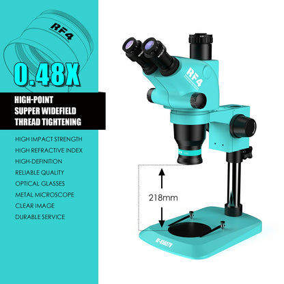 RF4 0.48X Microscopes Lens Auxiliary Objects Lens for Microscopes with 48mm Mounting Thread