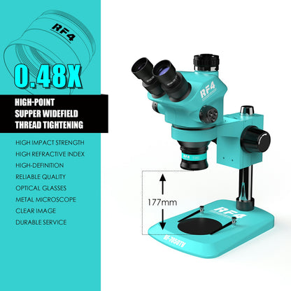 RF4 0.48X Microscopes Lens Auxiliary Objects Lens for Microscopes with 48mm Mounting Thread
