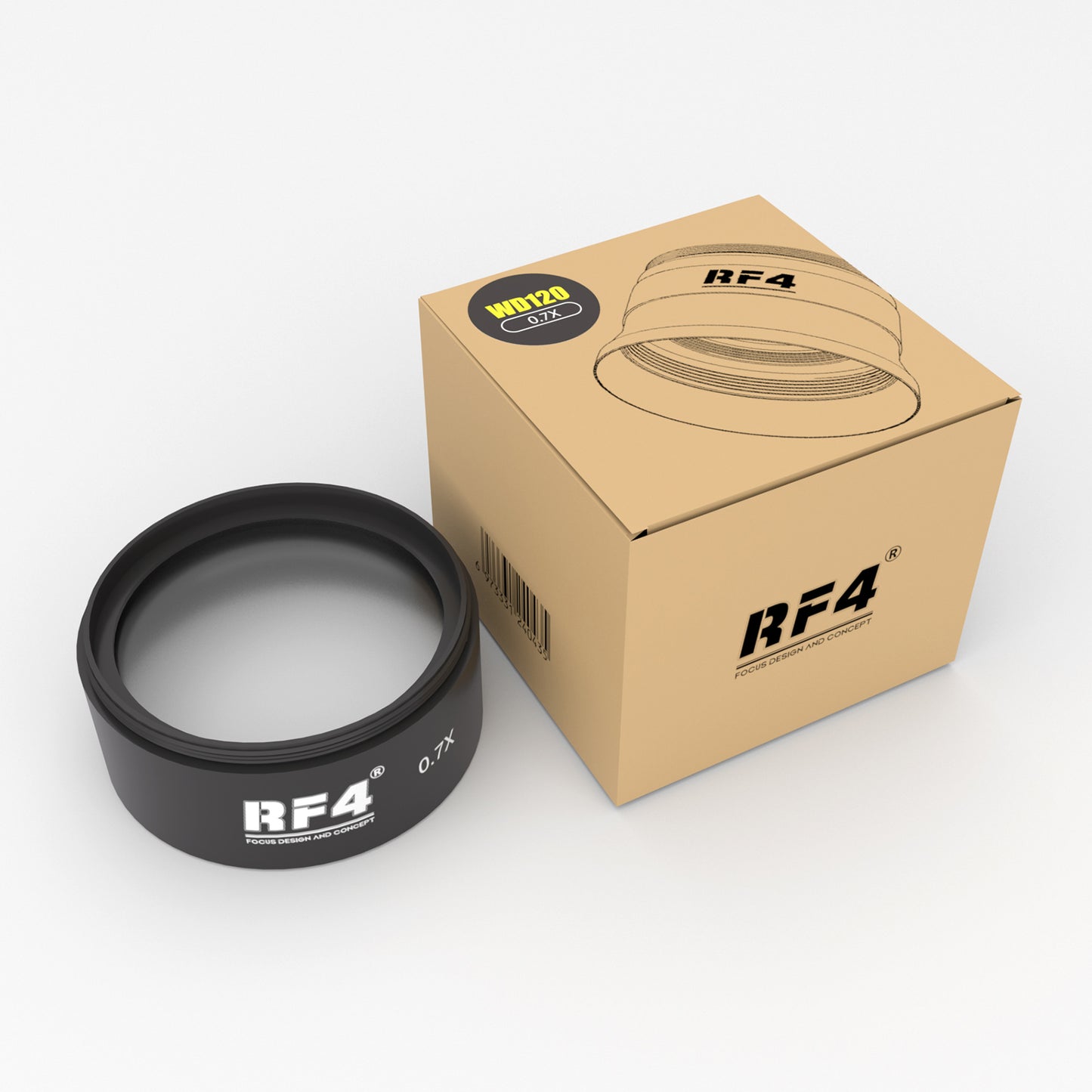 RF4 0.7X Auxiliary Objects Lens Clear Imaging Microscope Auxiliary Objective Lens