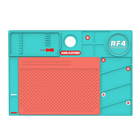 RF4 RF-PO2 Microscope Maintenance Mat Phone Repair Platform Dual Layer Heat Insulated Pad