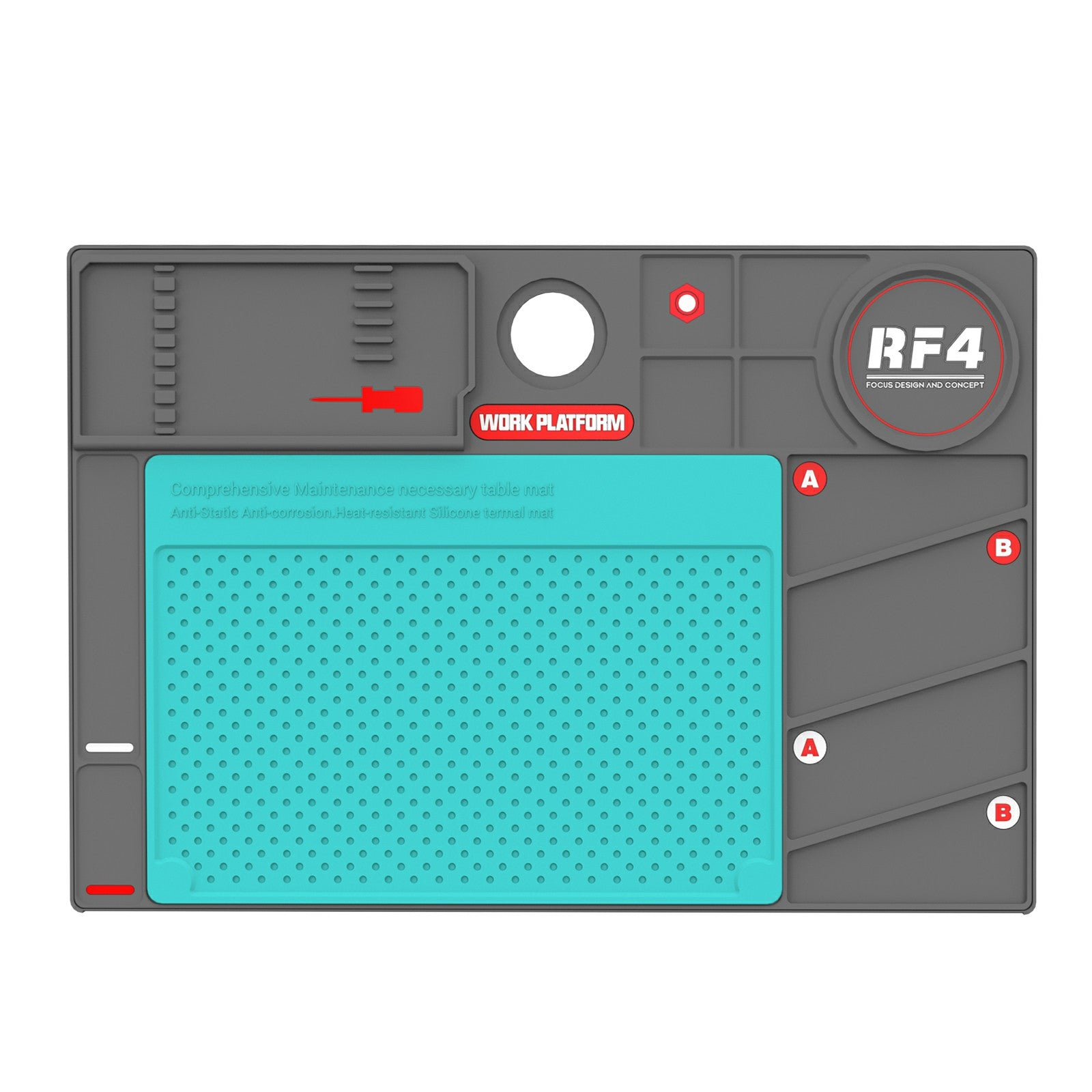 RF4 RF-PO2 Microscope Maintenance Mat Phone Repair Platform Dual Layer Heat Insulated Pad