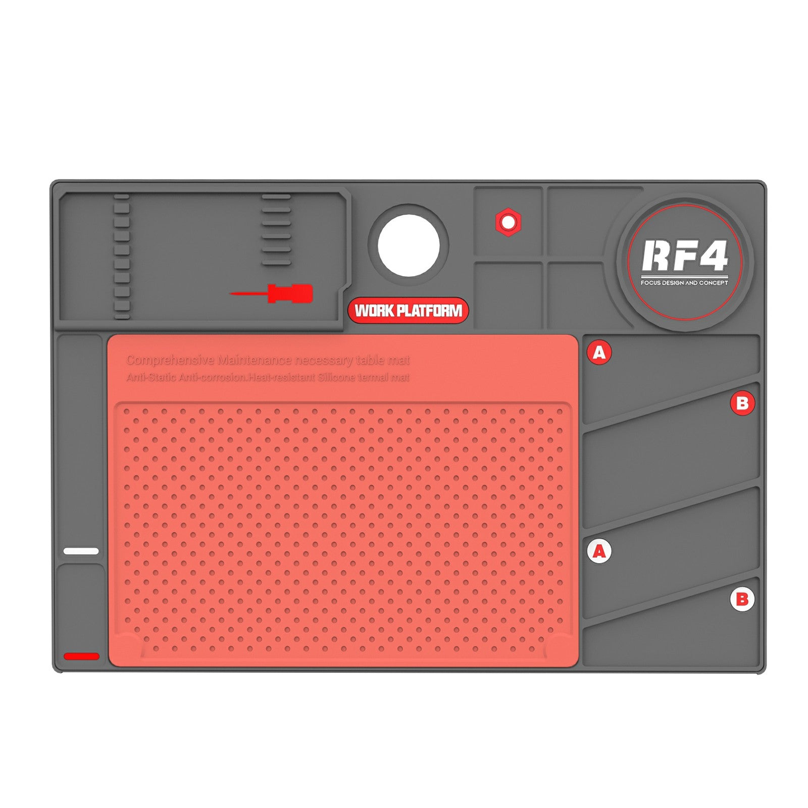 RF4 RF-PO2 Microscope Maintenance Mat Phone Repair Platform Dual Layer Heat Insulated Pad