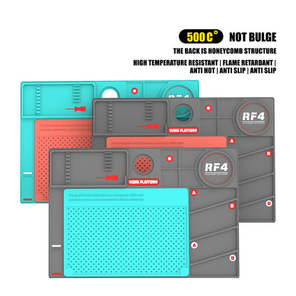 RF4 RF-PO2 Microscope Maintenance Mat Phone Repair Platform Dual Layer Heat Insulated Pad