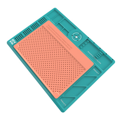 RF4 RF-PO4 Microscope Stand Aluminum Alloy Base Heat Insulation Silicone Pad for Phone Repairing