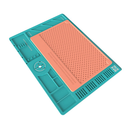 RF4 RF-PO4 Microscope Stand Aluminum Alloy Base Heat Insulation Silicone Pad for Phone Repairing