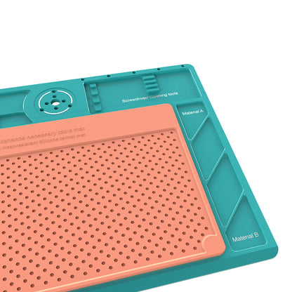 RF4 RF-PO4 Microscope Stand Aluminum Alloy Base Heat Insulation Silicone Pad for Phone Repairing
