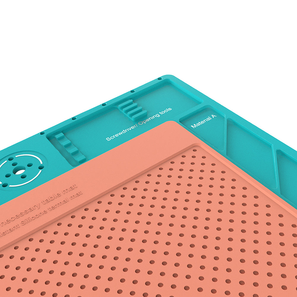 RF4 RF-PO4 Microscope Stand Aluminum Alloy Base Heat Insulation Silicone Pad for Phone Repairing