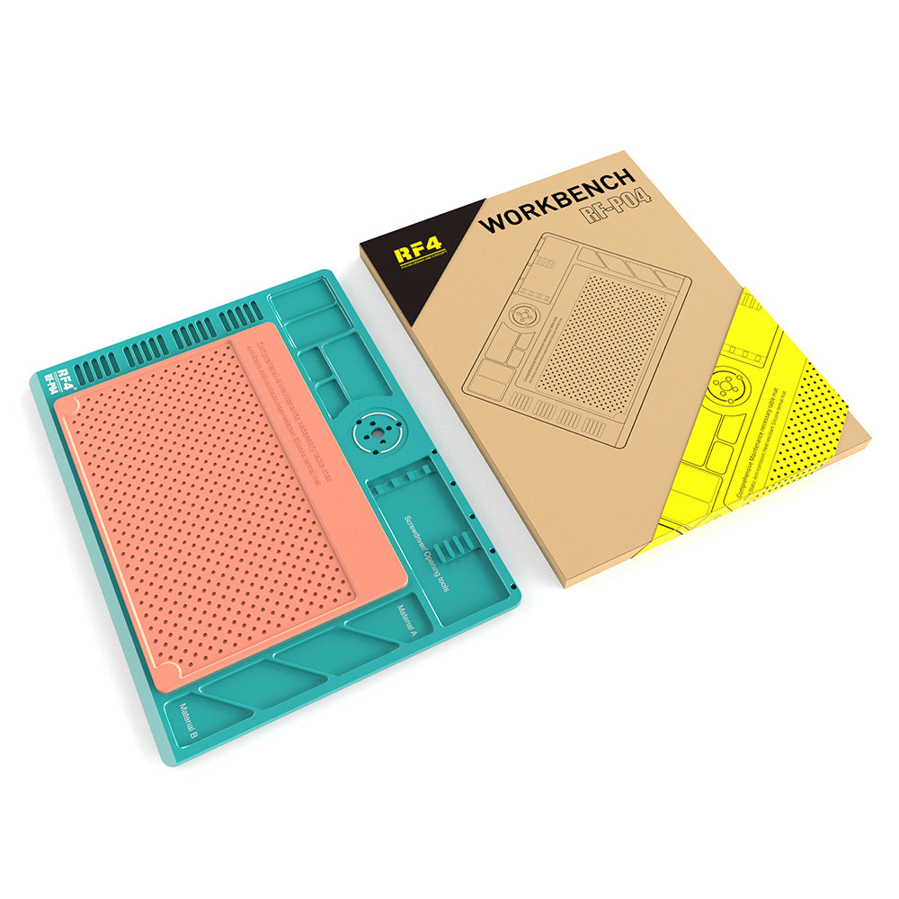 RF4 RF-PO4 Microscope Stand Aluminum Alloy Base Heat Insulation Silicone Pad for Phone Repairing