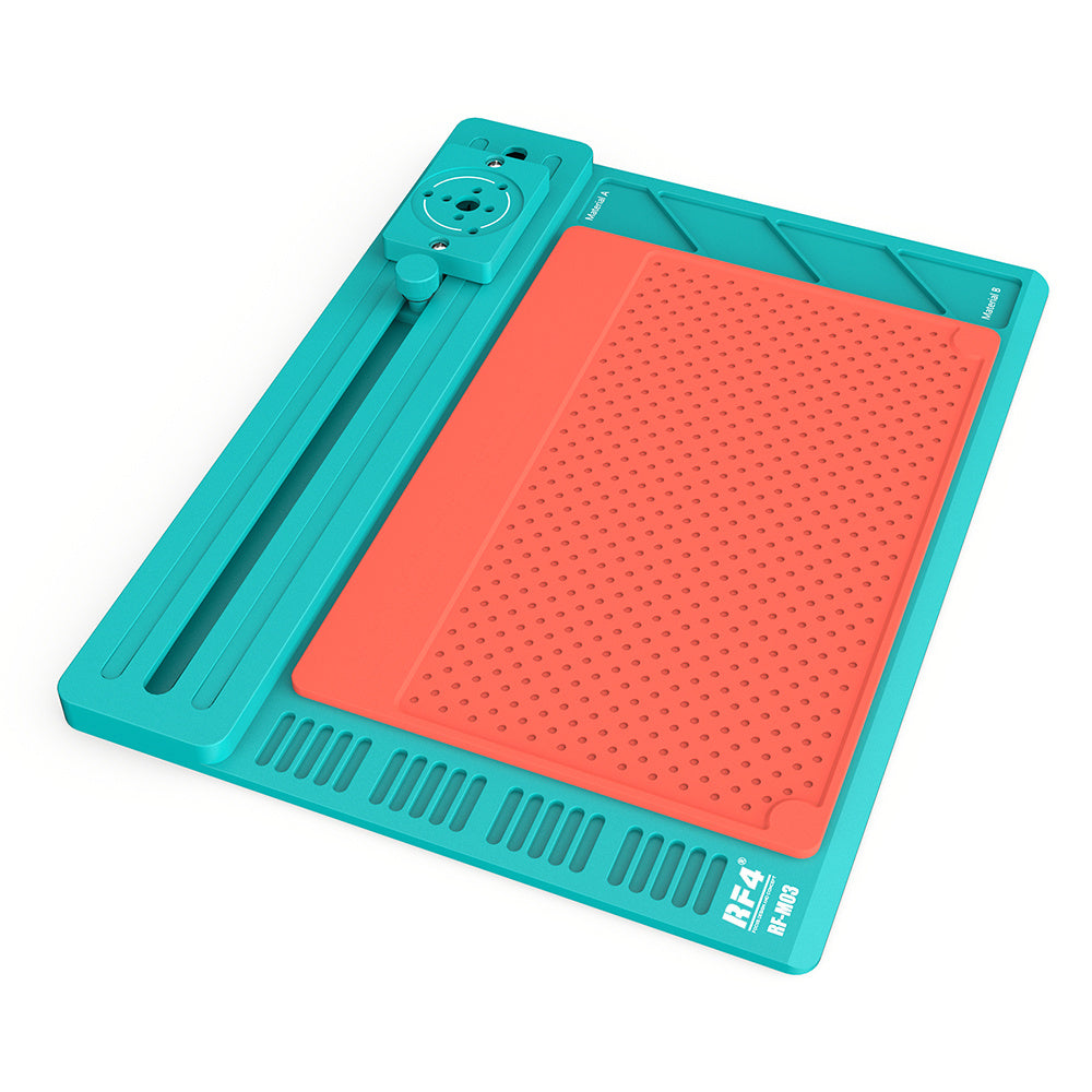 RF4 RF-MO3 Sliding Microscope Stand Base Aluminum Alloy Silicone Heat Resistance Maintenance Mat