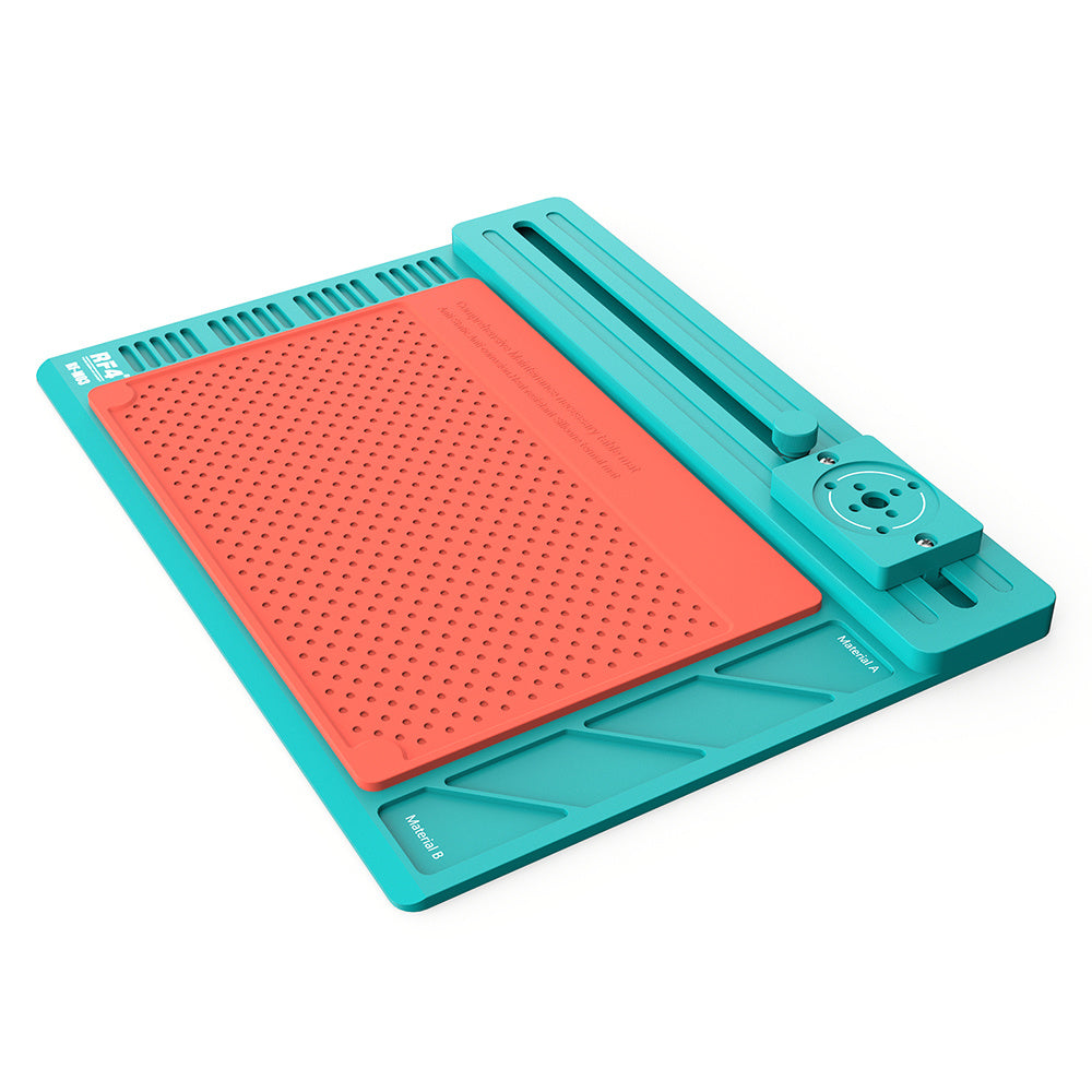 RF4 RF-MO3 Sliding Microscope Stand Base Aluminum Alloy Silicone Heat Resistance Maintenance Mat