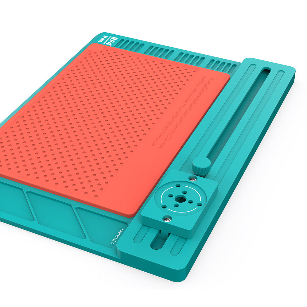 RF4 RF-MO3 Sliding Microscope Stand Base Aluminum Alloy Silicone Heat Resistance Maintenance Mat