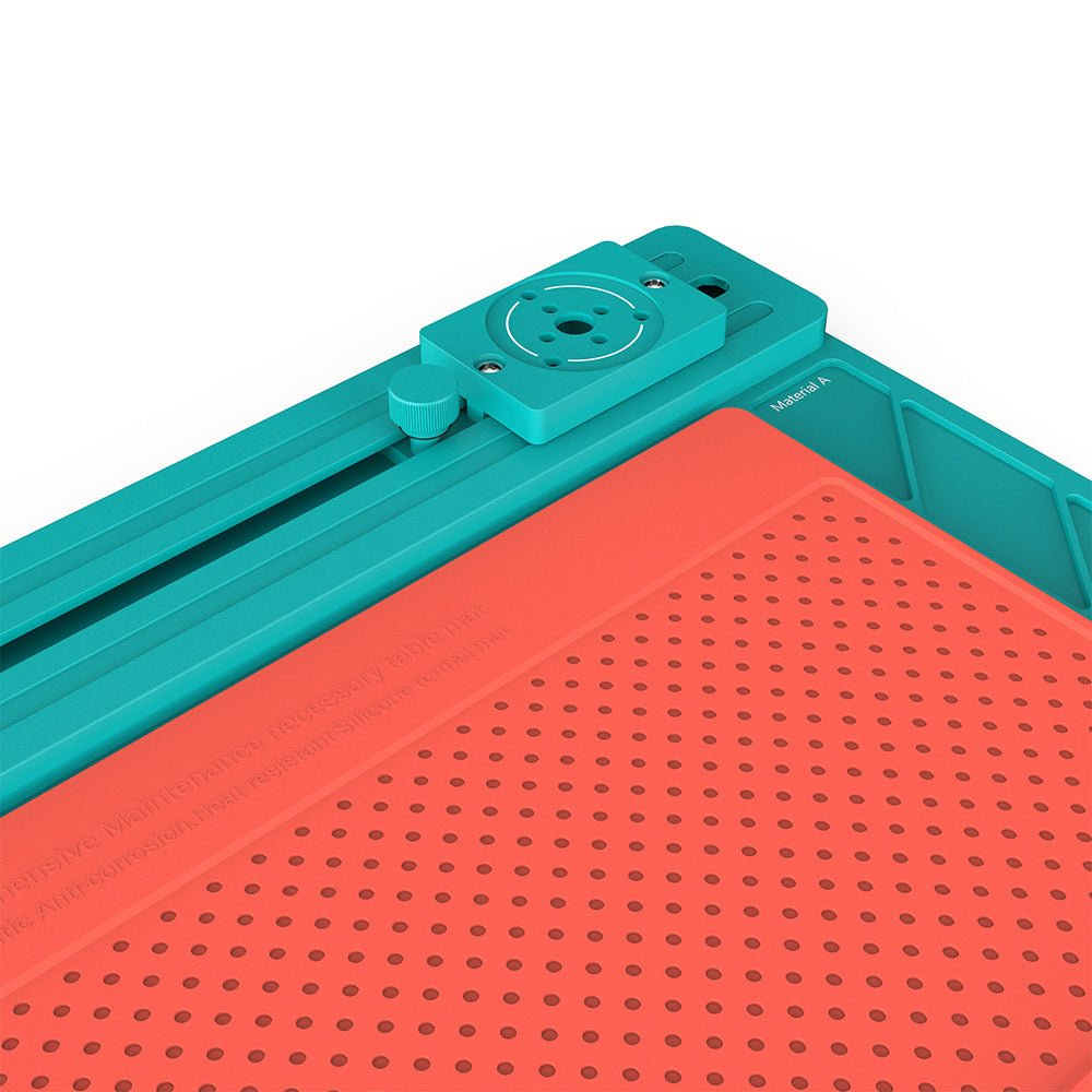 RF4 RF-MO3 Sliding Microscope Stand Base Aluminum Alloy Silicone Heat Resistance Maintenance Mat