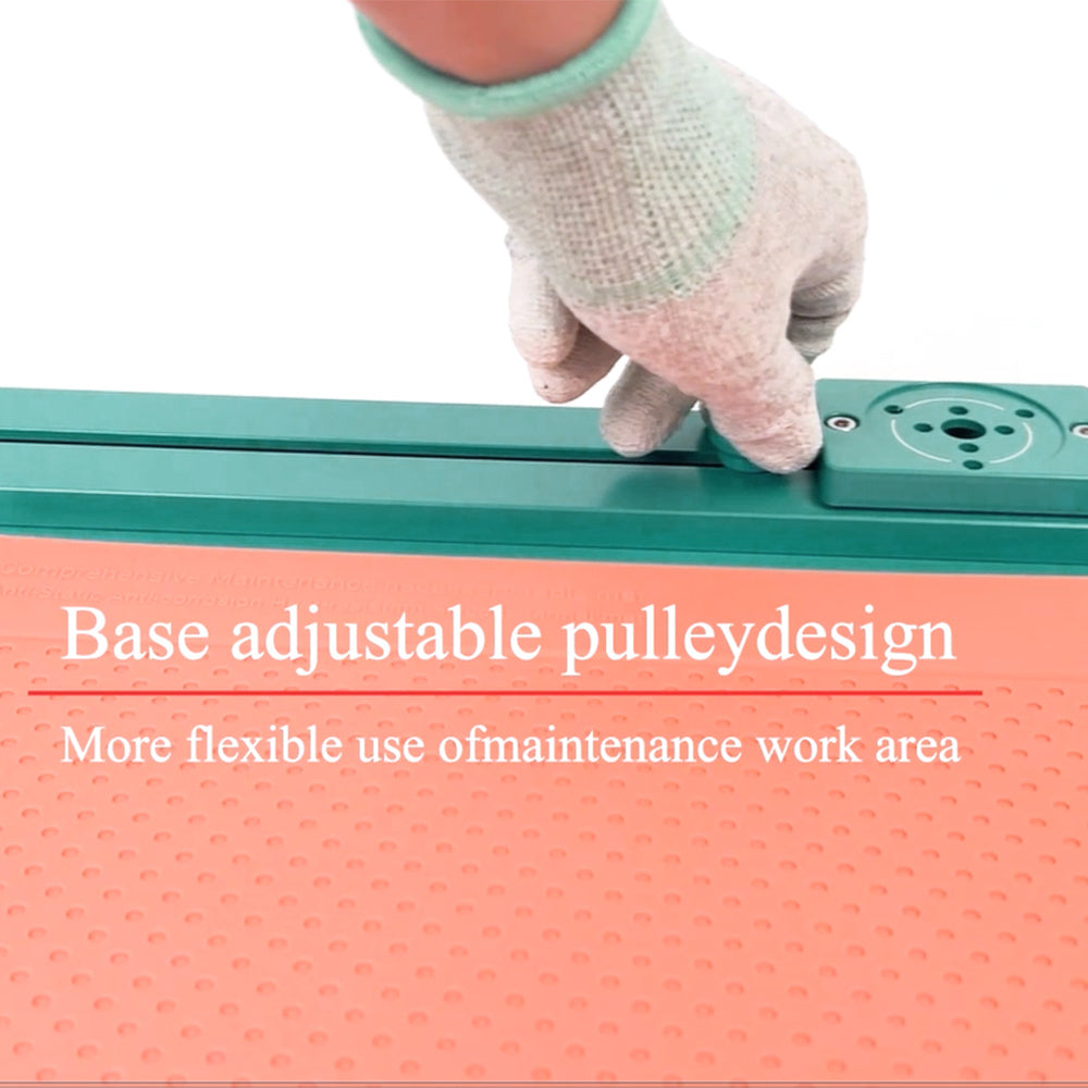 RF4 RF-MO3 Sliding Microscope Stand Base Aluminum Alloy Silicone Heat Resistance Maintenance Mat
