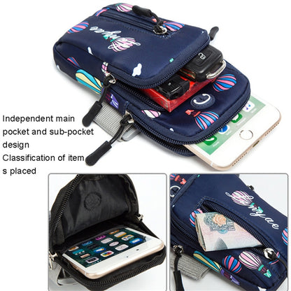 18 x 9cm Phone Holder Elastic Arm Band Hot Air Balloon Pattern Armband Cell Phones Pouch for Running (Size: L)