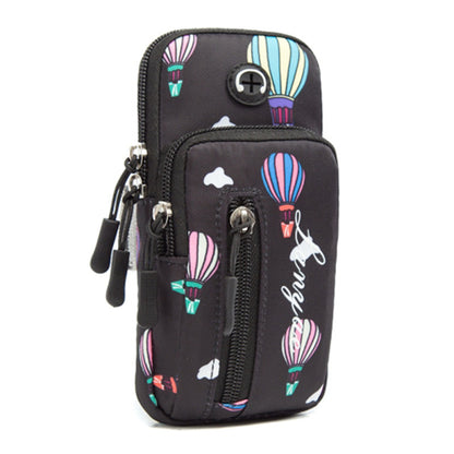 18 x 9cm Phone Holder Elastic Arm Band Hot Air Balloon Pattern Armband Cell Phones Pouch for Running (Size: L)