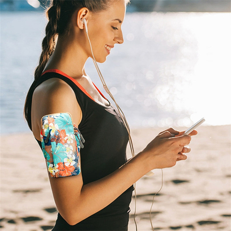 For Cell Phone Below 6.5-inch Sports Armband Pouch Outdoor Running Phone Bag, Size L