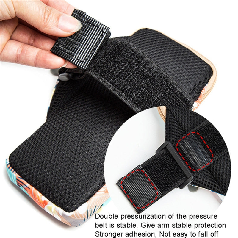 For Cell Phone Below 6.5-inch Sports Armband Pouch Outdoor Running Phone Bag, Size L