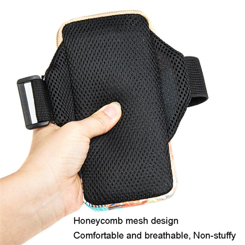 For Cell Phone Below 6.5-inch Sports Armband Pouch Outdoor Running Phone Bag, Size L