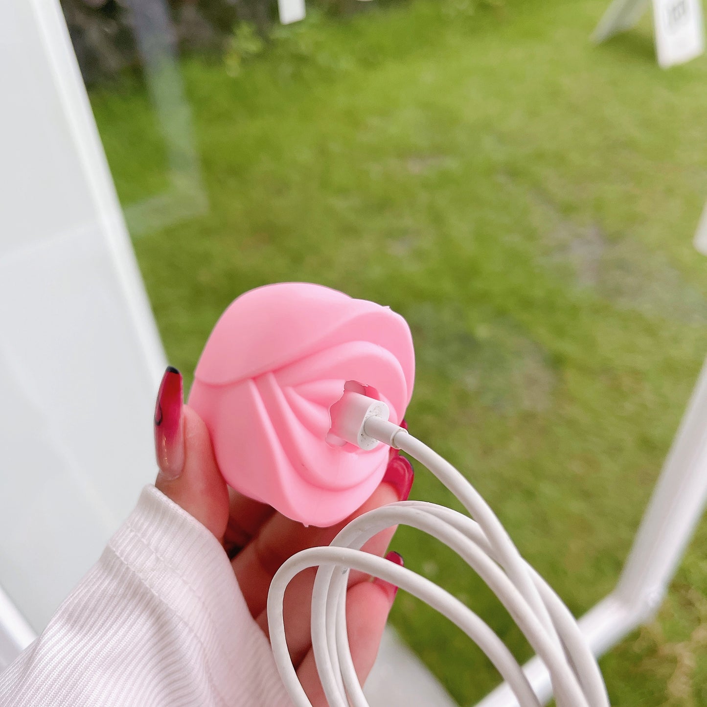 Tulip Series For iPhone 18W / 20W Wall Charger Silicone Protective Case Set with Charging Cable Protector