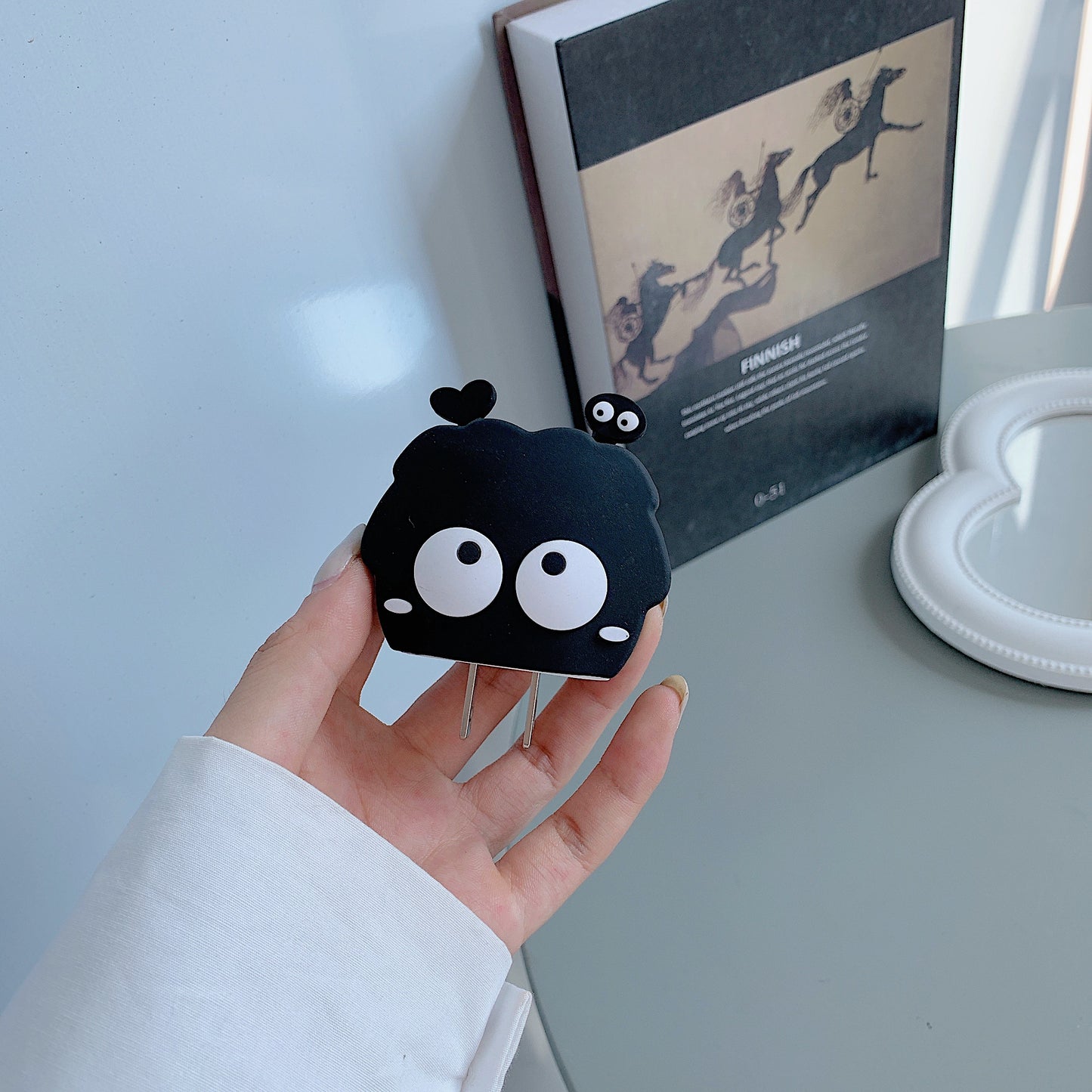 Cartoon Style Protective Case for iPhone 18W / 20W Charger Block Silicone Cover Set with Charging Cable Case