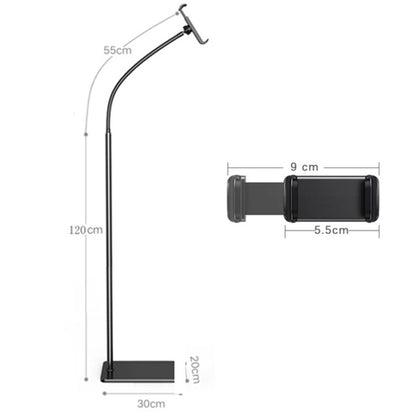 Cell Phone Stand 175cm Adjustable Height Phone Holder Mount Metal+ABS Multifunctional Clamp Mount