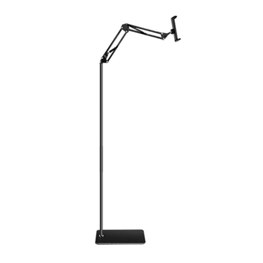 Tablet Floor Stand 135cm Adjustable Height Tablet Holder Metal+ABS Phone Stand for 11.5-19cm Width Devices
