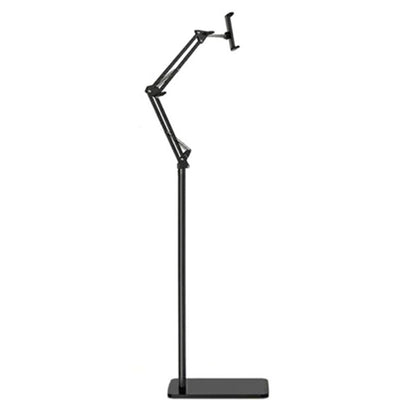 Phone Overhead Stand 155cm Adjustable Floor Stand Metal+ABS Phone Mount for 5.5-9cm Width Devices