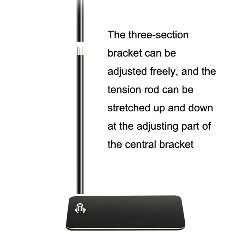 Tablet Floor Stand Overhead Bed Phone Mount 175cm Adjustable Metal+ABS Lazy Bracket for 11.5-19cm Width Devices