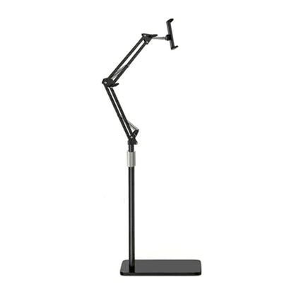 Telescopic Phone Tablet Floor Stand 175cm Retractable Metal+ABS Smartphone Holder Mount for 12-20cm Width Devices
