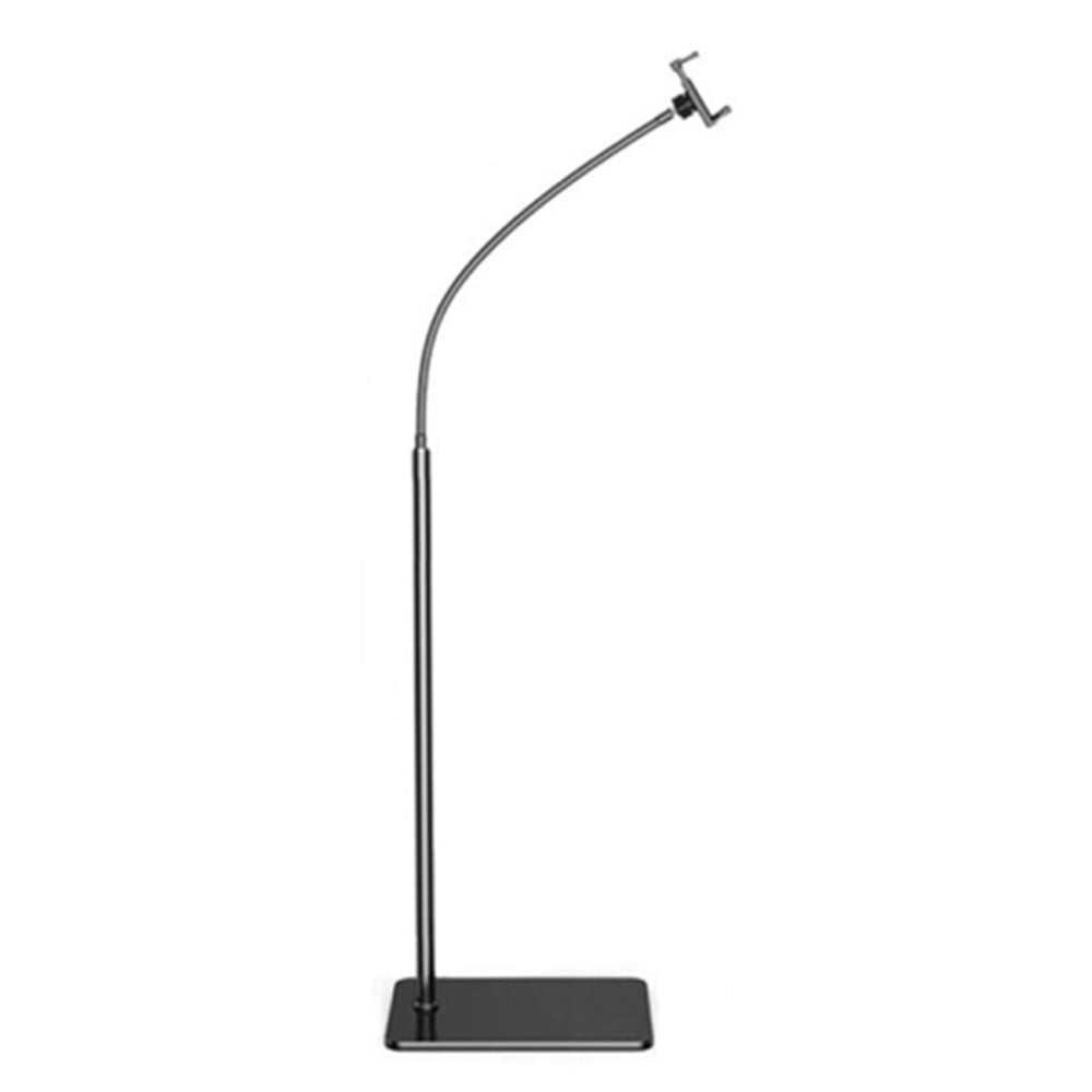 135cm Three-Section Adjustable Tablet Floor Stand Metal + ABS Multifunctional Cell Phone Holder for Under 11 Devices
