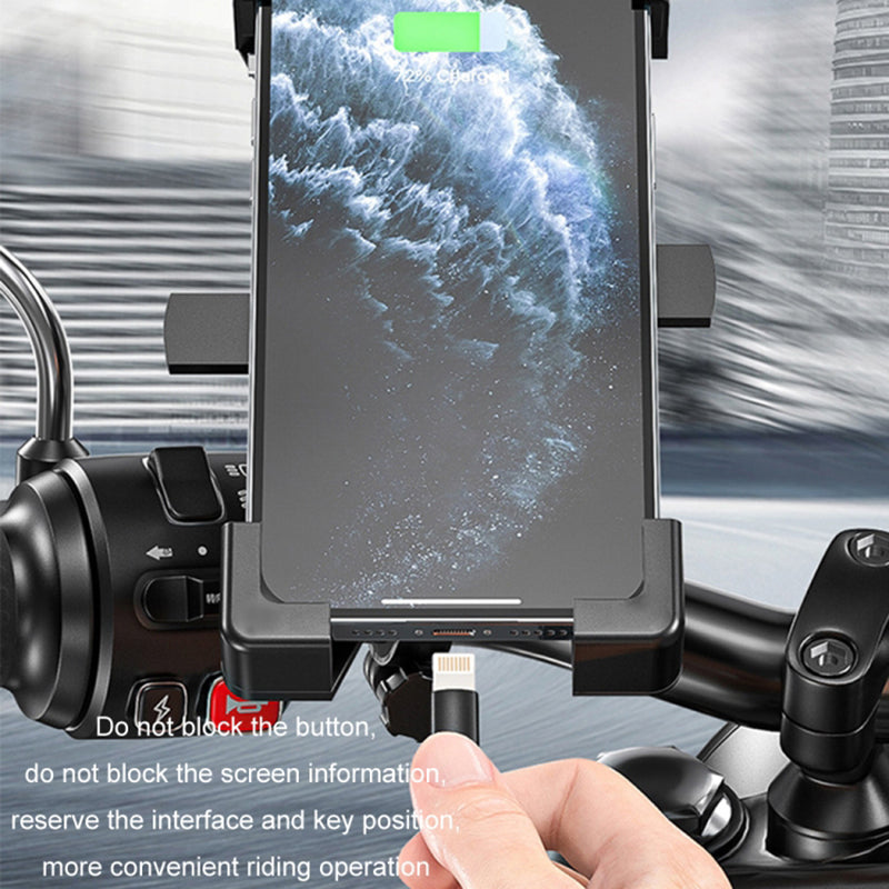 Motorcycle Rearview Mirror 4.5-6.3 inch Phone Holder Motorbike Cycing Cellphone Stand Bracket