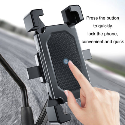 Motorcycle Rearview Mirror 4.5-6.3 inch Phone Holder Motorbike Cycing Cellphone Stand Bracket