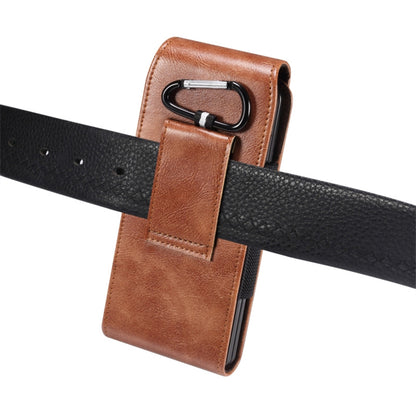Belt Loop Pouch for Folding Phones Vertical Flip PU Leather Cell Phone Waist Bag, Size S: 165*70*25mm