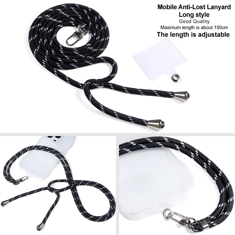 IMAK 150cm Universal Mobile Phone Lanyard Crossbody Strap Neck Rope with Transparent Patch, Long Style