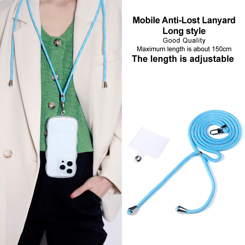 IMAK 150cm Universal Mobile Phone Lanyard Crossbody Strap Neck Rope with Transparent Patch, Long Style