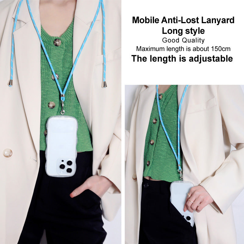 IMAK 150cm Universal Mobile Phone Lanyard Crossbody Strap Neck Rope with Transparent Patch, Long Style