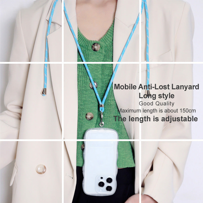 IMAK 150cm Universal Mobile Phone Lanyard Crossbody Strap Neck Rope with Transparent Patch, Long Style