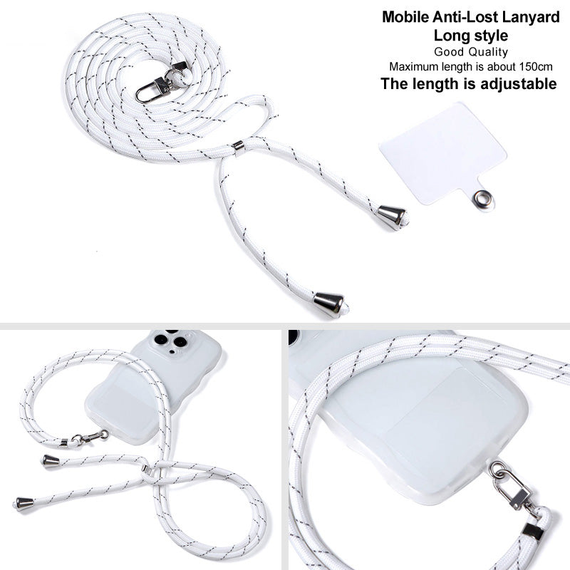 IMAK 150cm Universal Mobile Phone Lanyard Crossbody Strap Neck Rope with Transparent Patch, Long Style