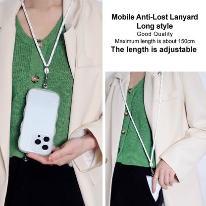 IMAK 150cm Universal Mobile Phone Lanyard Crossbody Strap Neck Rope with Transparent Patch, Long Style