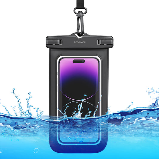 USAMS US-YD012 6.7-inch IP68 Waterproof Phone Bag PVC Touch Screen Rafting Diving Phone Pouch