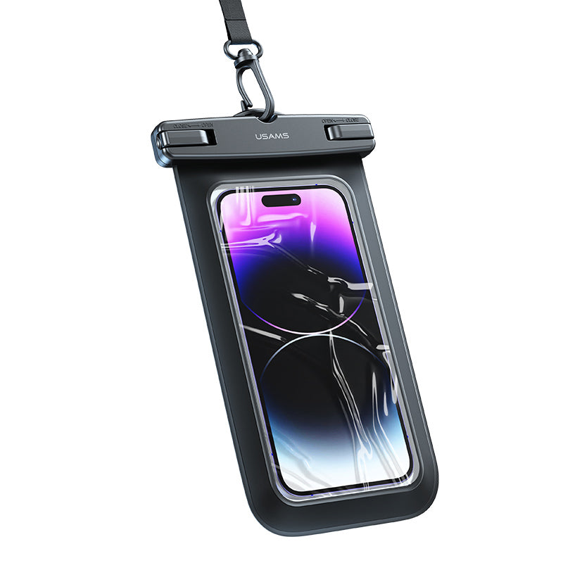 USAMS US-YD012 6.7-inch IP68 Waterproof Phone Bag PVC Touch Screen Rafting Diving Phone Pouch