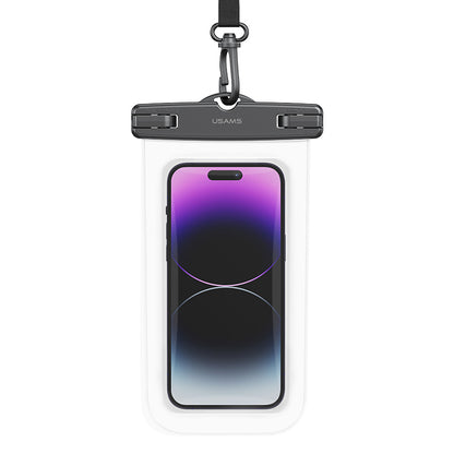 USAMS US-YD012 6.7-inch IP68 Waterproof Phone Bag PVC Touch Screen Rafting Diving Phone Pouch