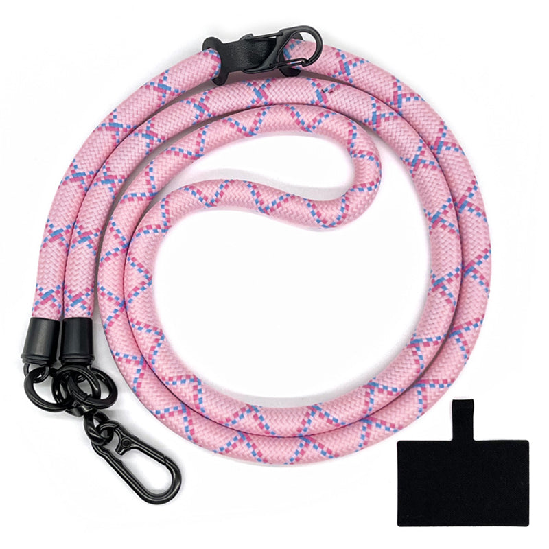 10mm Crossbody Phone Lanyard Polyester Anti-Lost Neck Hanging Strap with Tether Tab