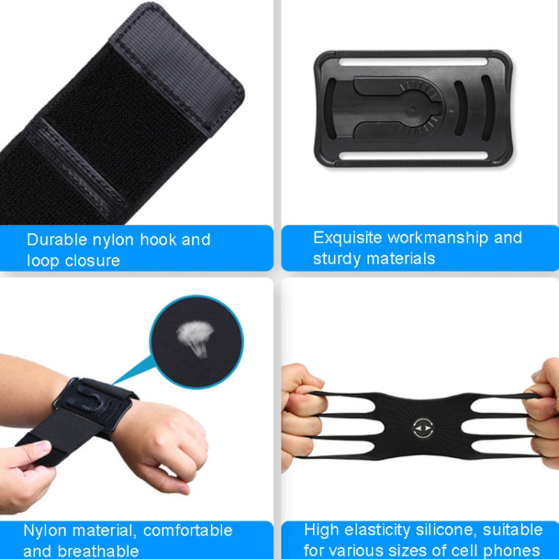Detachable 360° Rotatable Forearm Armband Wristband Phone Holder for 4.5-7.0 inch Mobile Phone
