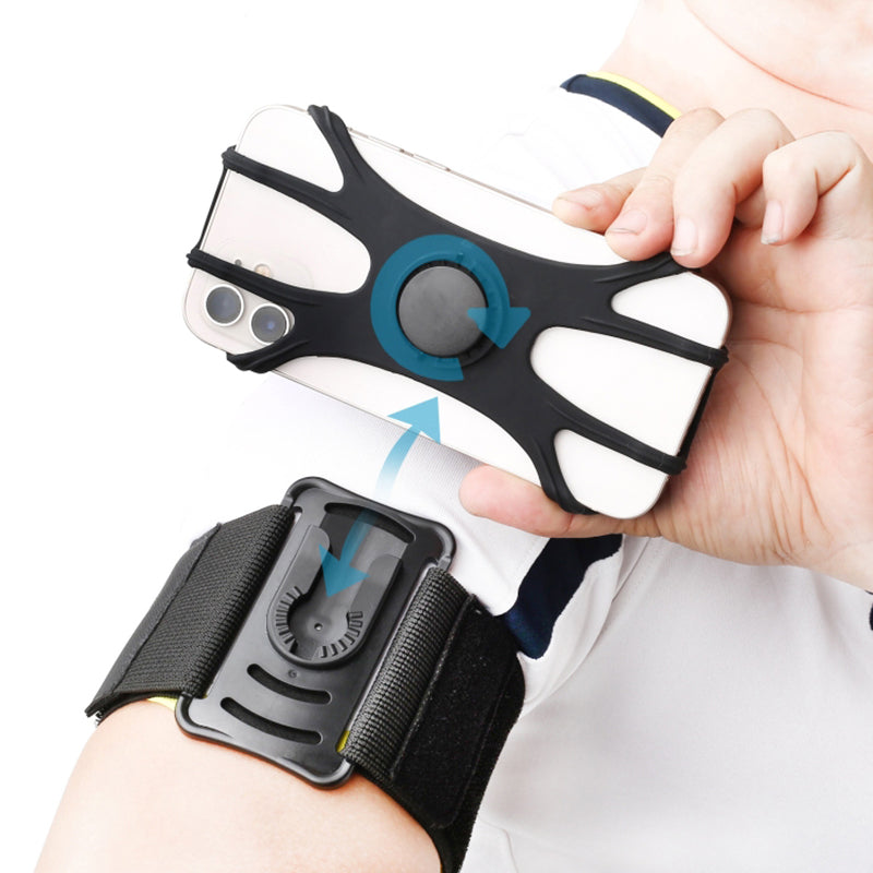Detachable 360° Rotatable Forearm Armband Wristband Phone Holder for 4.5-7.0 inch Mobile Phone