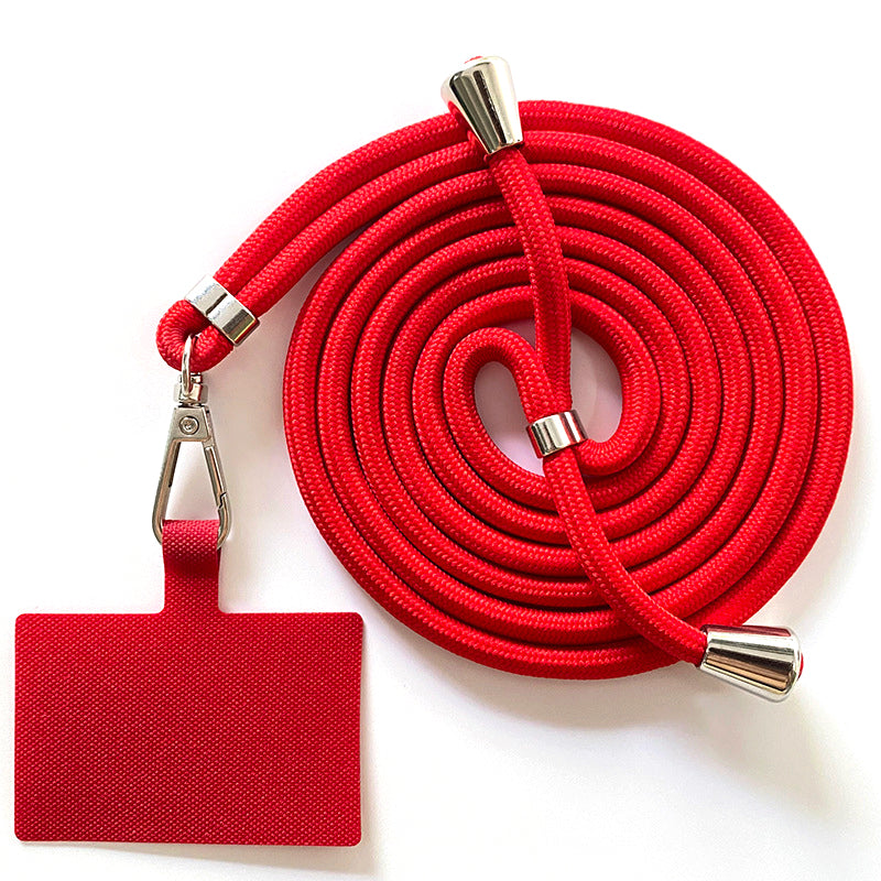 Adjustable Polyester Neck / Shoulder Strap Anti-lost Phone Carrying Rope with Cured Cloth Patch